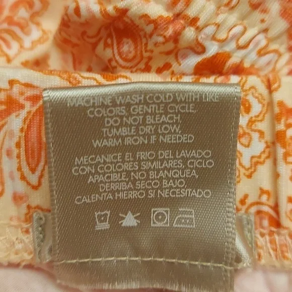 INK+IVY Peach Floral Paisley Pajama Short Set - Picture 10 of 10